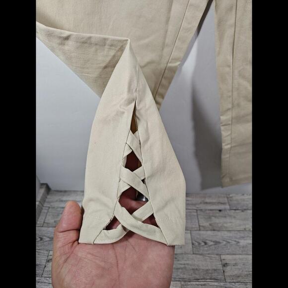 Chadwicks Capris pants Womens Size 10P Khaki Preppy Flat Front Zip 100% Cotton - Picture 4 of 12